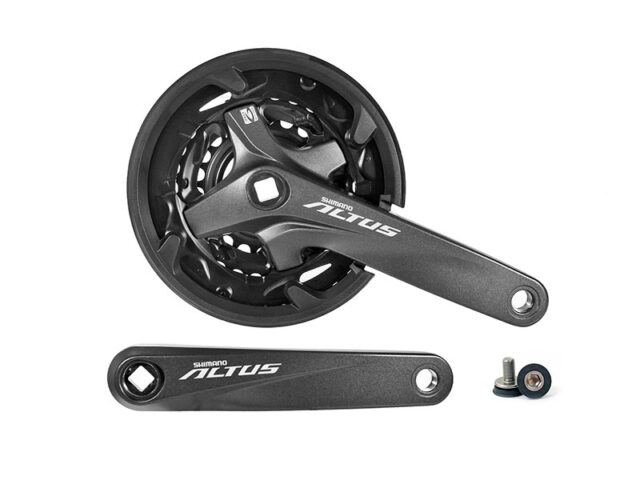 Система Shimano Altus FC-M2000 40/30/22T 170мм квадрат черная с защитой