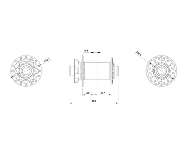 Втулка передняя Goldix M370 100x15 32H — изображение 2